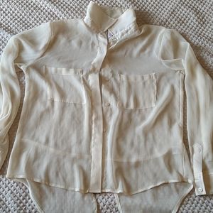 Button up see thru shirt